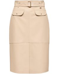 Moncler - Knee-Length Leather Skirt - Lyst