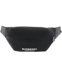 Burberry - Logo Printed Zipped Belt Bag - Lyst
