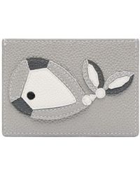 Thom Browne - Whale-Appliqué Pebbled Cardholder - Lyst
