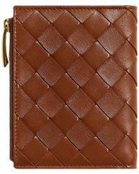 Bottega Veneta - Intrecciato Small Bi-Fold Wallet - Lyst