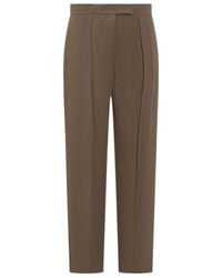 Ferragamo - Ferragamo Inverted Pleat Trousers - Lyst