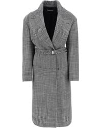 Tom Ford - Houndstooth-Pattern Straight Hem Belted Coat - Lyst