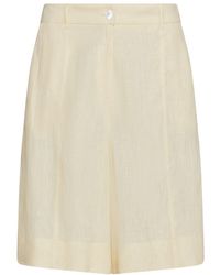 Marella - Linen Bermuda Shorts - Lyst