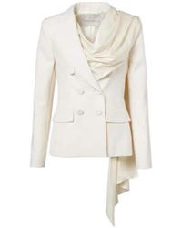 Nina Ricci - Scarf-Detail Virgin Wool Gabardine Blazer - Lyst