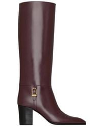 Saint Laurent - Julia Square Toe Boots - Lyst