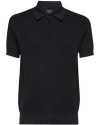 Brioni - Woven Pattern Knitted Polo Shirt - Lyst