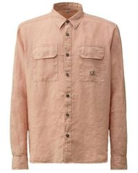 C.P. Company - Linen Shirt - Lyst