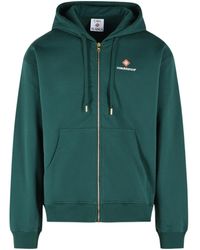 CASABLANCA - Monogram Zip-Up Hoodie - Lyst