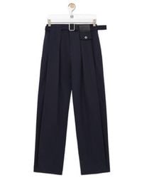 Loewe - Pleated Belted Trousers - Lyst
