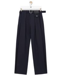 Loewe - Pleated Belted Trousers - Lyst