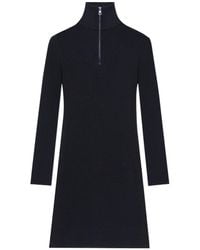 Courreges - Mock-Neck Zip-Front Mini Dress - Lyst