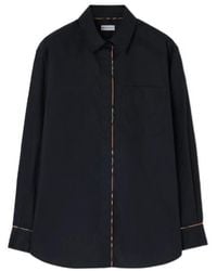Burberry - Relaxed Fit Check Piping Cotton Shirt - Lyst