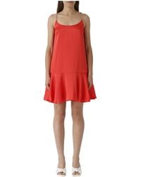 MICHAEL Michael Kors - Peplum-Hem Satin Minidress - Lyst