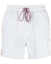 Thom Browne - Stripe-Print Swim Shorts - Lyst