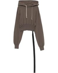 Rick Owens - Tatlin Drawstring Cropped Hoodie - Lyst