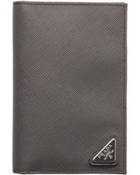 Prada - Saffiano Leather Passport Holder - Lyst