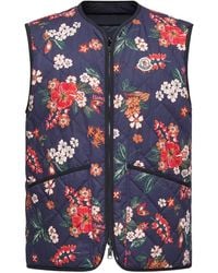Moncler - Franqui Reversible Floral Down Vest - Lyst