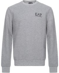 EA7 - Logo Round-Necked Sweater - Lyst