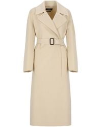 Weekend by Maxmara - Manu Belted Long-Sleeved Coat - Lyst