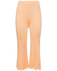Jil Sander - Rib Flared Casual Pants - Lyst