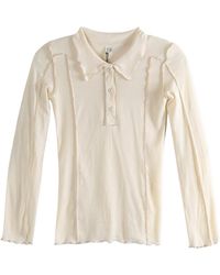 Baserange - Ruffled Polo Shirt - Lyst