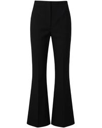 Sportmax - Minimal Wool Flared Trousers - Lyst
