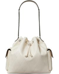 Tory Burch - Large Charlie Quilted Drawstring Shoulder Bag - Lyst