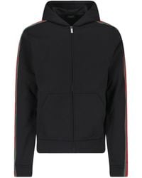 Gucci - Silk Cotton Jersey Zip Jacket With Web - Lyst
