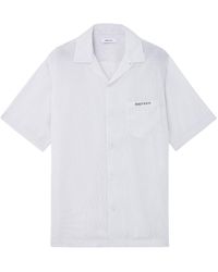 McQueen - Striped-Pattern Embroidered-Logo Shirt - Lyst