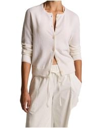 Vince - Scallop-Trim Wool Cashmere-Blend Cardigan - Lyst