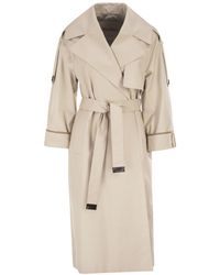 Max Mara - The Cube Mtcutrench Belted Trench Coat - Lyst