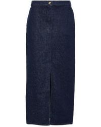 Magda Butrym - Low-Rise Denim Maxi Skirt - Lyst