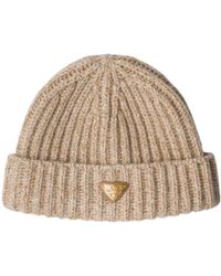 Prada - Mouliné Cashmere And Wool Beanie - Lyst