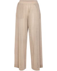 Alaïa - Linen-Silk Wide-Leg Trousers - Lyst