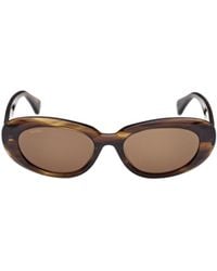 Max Mara - Oval Frame Sunglasses - Lyst