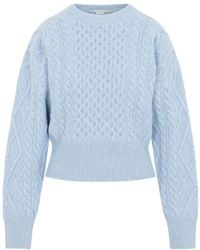 Stella McCartney - Aran-Knitted Long-Sleeved Jumper - Lyst