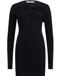 Philosophy Di Lorenzo Serafini - Twist-Detail Ribbed-Knit Mini Dress - Lyst