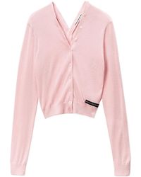 Alexander Wang - Button-Up V-Neck Cardigan - Lyst