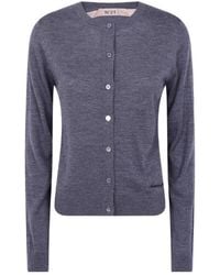 N°21 - Button-Fastening Knitted Cardigan - Lyst