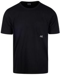 C.P. Company - Garment Dyed Pocket Crewneck T-Shirt - Lyst