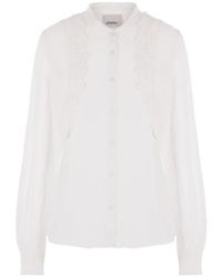 Isabel Marant - Lace Detailed Long-Sleeve Shirt - Lyst