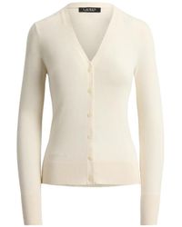 Ralph Lauren - Lauren Fitted V-Neck Cardigan - Lyst