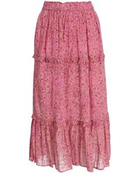 Isabel Marant - Ruffled Print Long Skirt - Lyst
