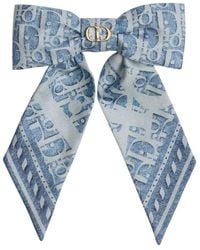 Dior - Infini Denim Large Twist Bow - Lyst