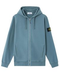 Stone Island - Regular-Fit Zip-Up Hooded Sweatshirt With Ribbed Inserts - Lyst