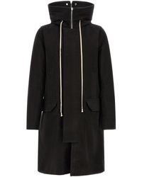 Rick Owens - Drawstring-Hood Zipped Coat - Lyst