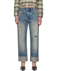 R13 - Cuffed Boyfriend Jeans - Lyst