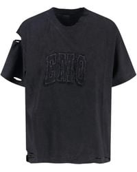 Balenciaga - Distressed Detailed Crewneck T-Shirt - Lyst
