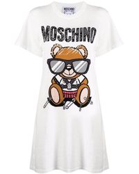 Moschino - A Round-Necked Logo Dress - Lyst
