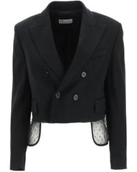 RED Valentino - Cropped Tailored Blazer - Lyst